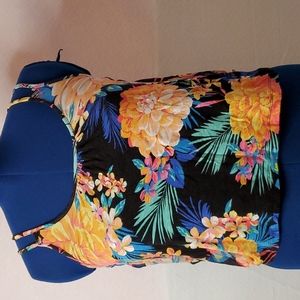 Womens Candies floral flower spandex cami tank top size S